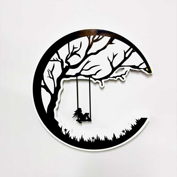 Exquisite Handmade Silver Tree Wall Art on Luxurious Mango Wood for Indoor Outdoor Decor NEW