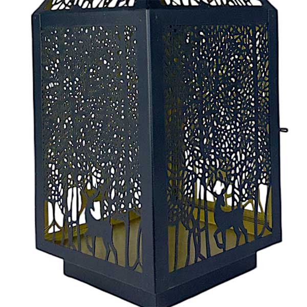 Exquisite Handmade Lantern with Gold Trim and Deer Design NEW - Image 3