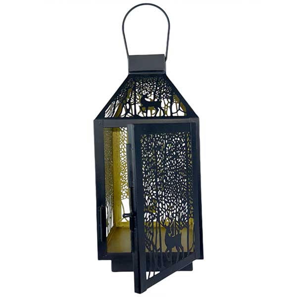 Exquisite Handmade Lantern with Gold Trim and Deer Design NEW - Image 5