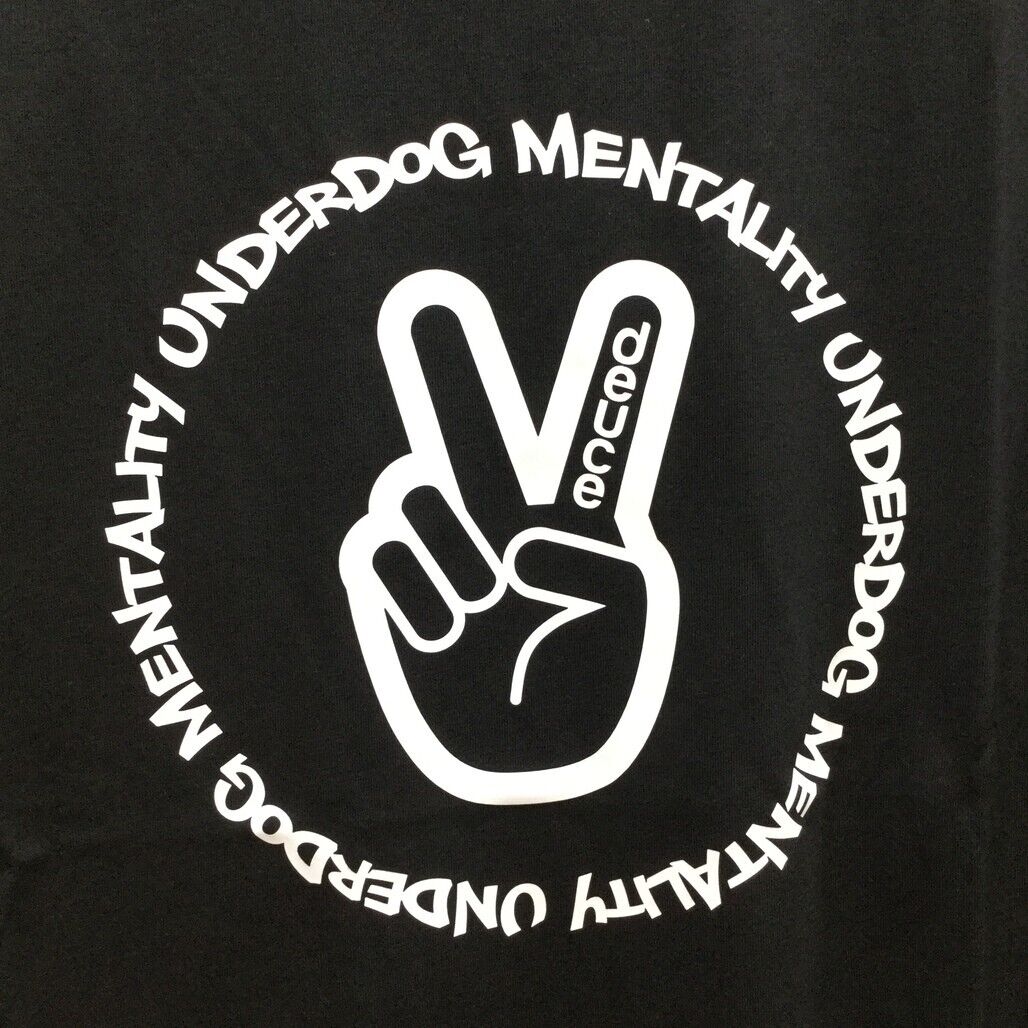 Deuce Premium Sportswear Black T-Shirt 'Underdog Mentality' Mens Size Small NEW - Image 3