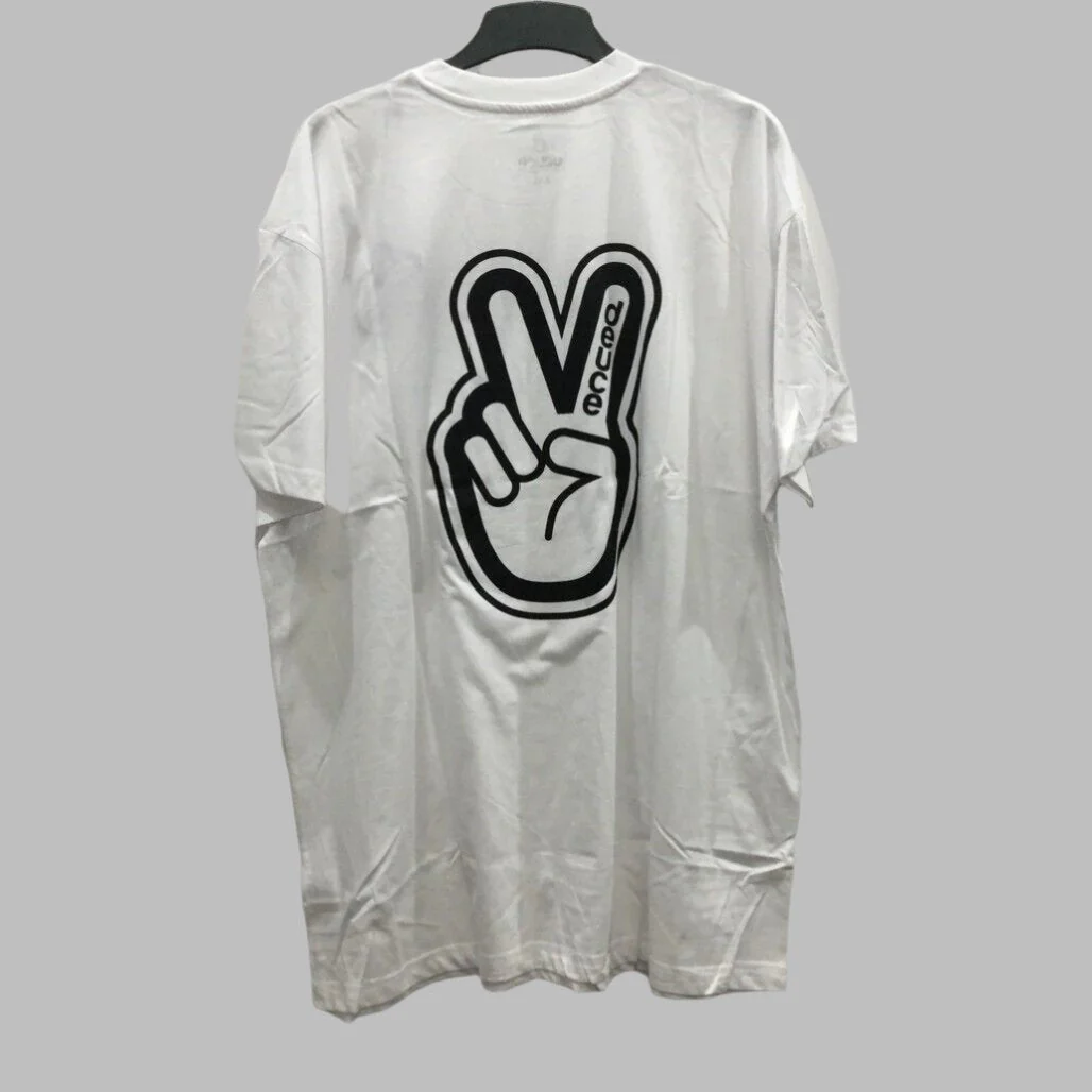 Deuce Premium Sportswear White T-Shirt Peace Sign Design Mens Size 2XL NEW - Image 2