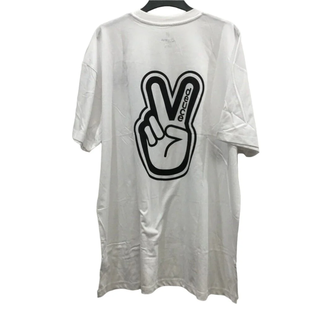 Deuce Premium Sportswear White T-Shirt Peace Sign Design Mens Size 3XL NEW - Image 2
