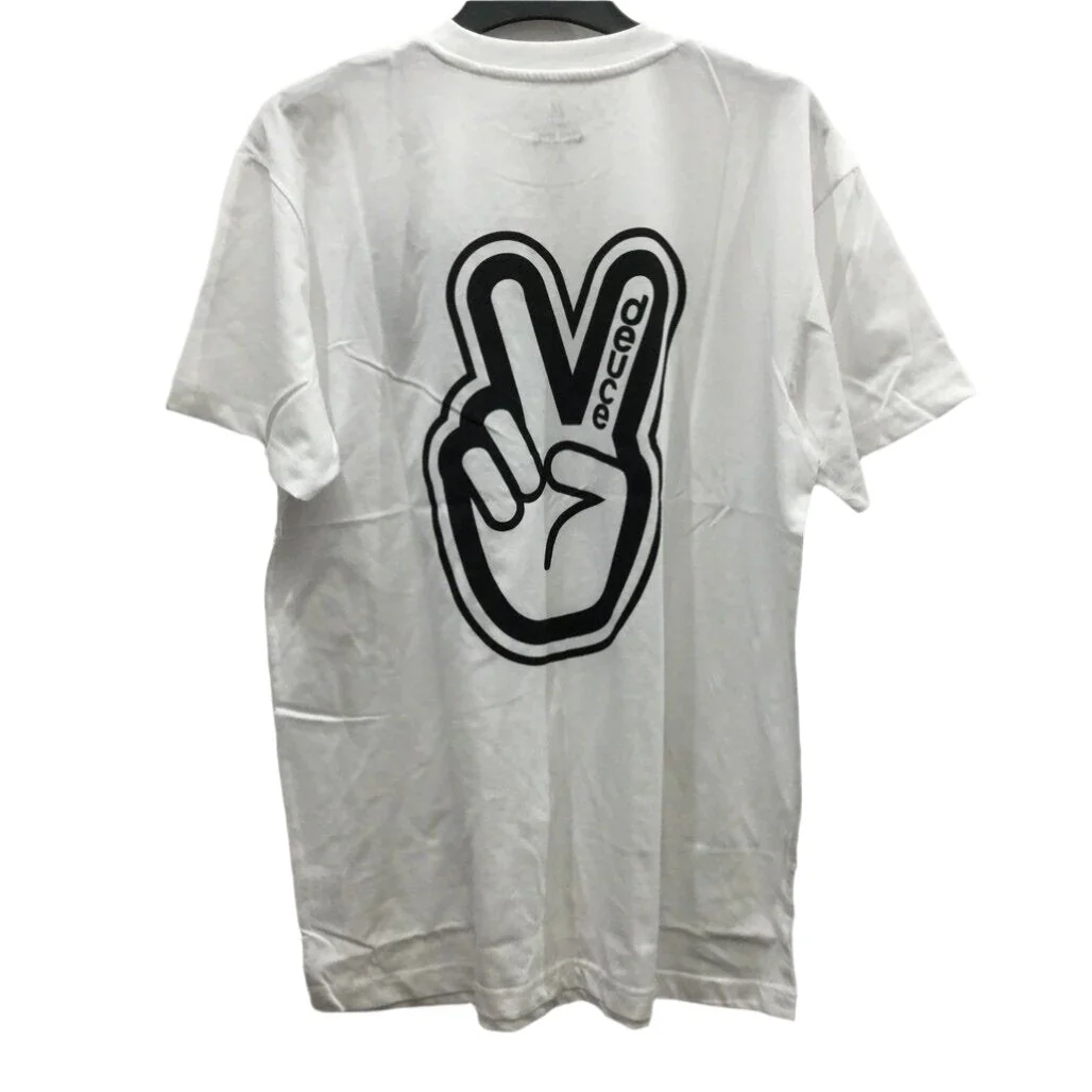 Deuce Premium Sportswear White T-Shirt Peace Sign Design Mens Size Large NEW - Image 2