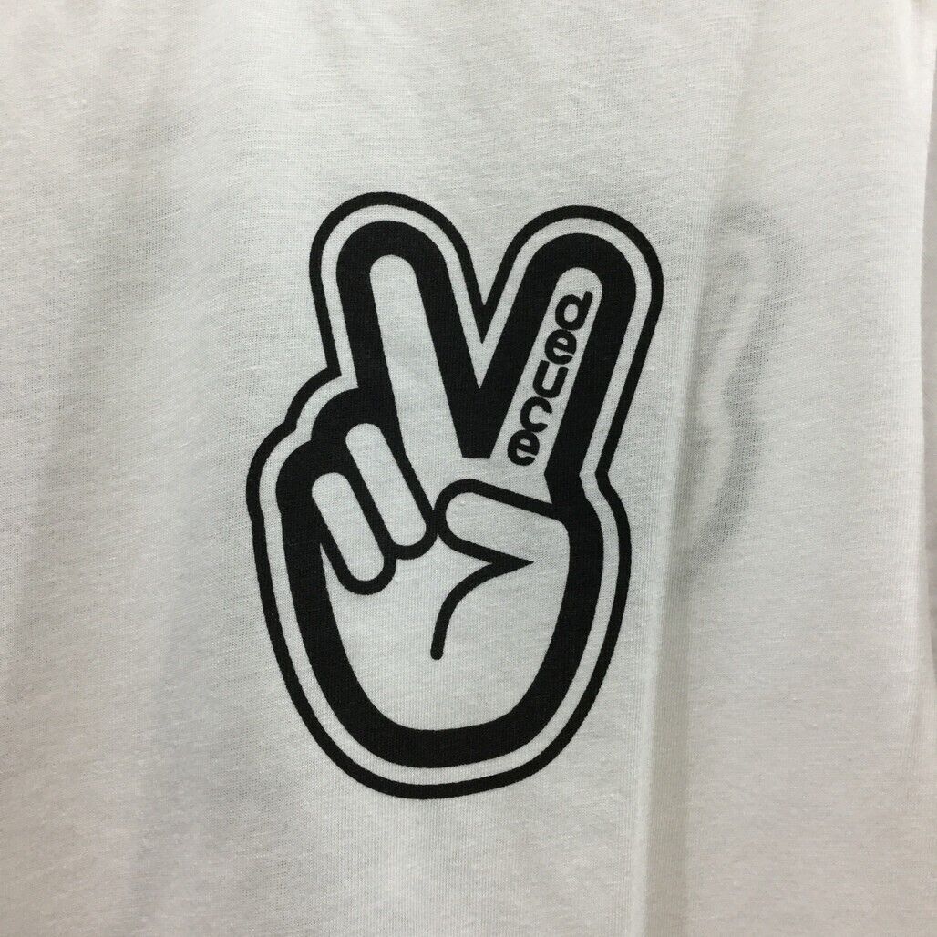 Deuce Premium Sportswear White T-Shirt Peace Sign Design Mens Size Small NEW - Image 2