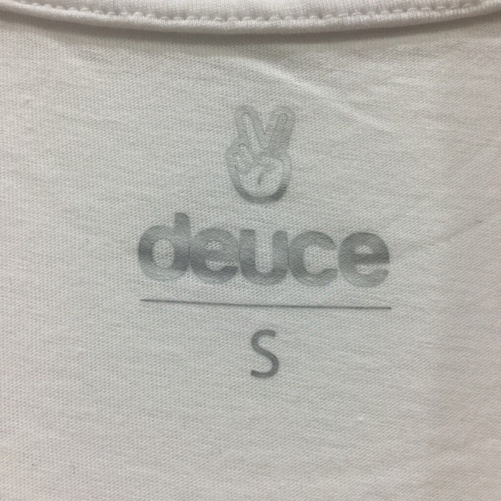 Deuce Premium Sportswear White T-Shirt Peace Sign Design Mens Size Small NEW - Image 3