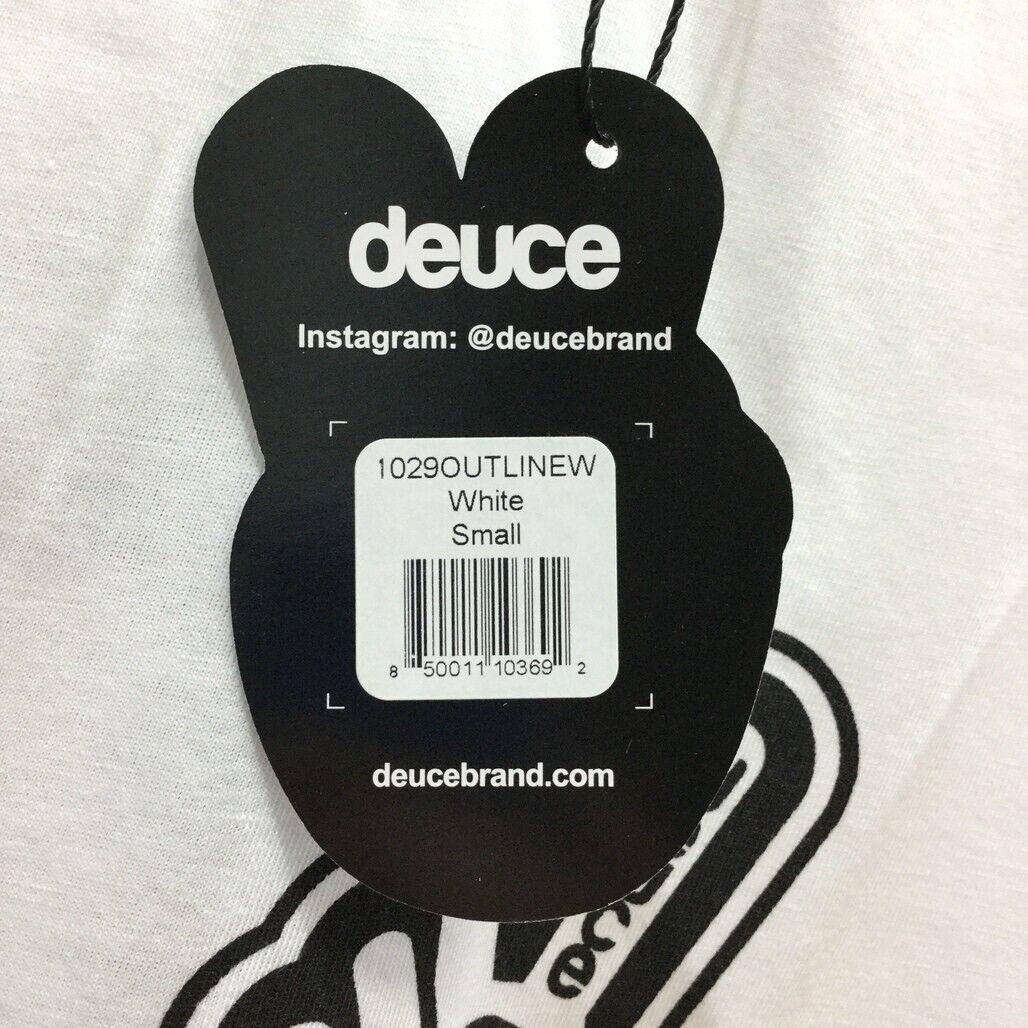 Deuce Premium Sportswear White T-Shirt Peace Sign Design Mens Size Small NEW - Image 5