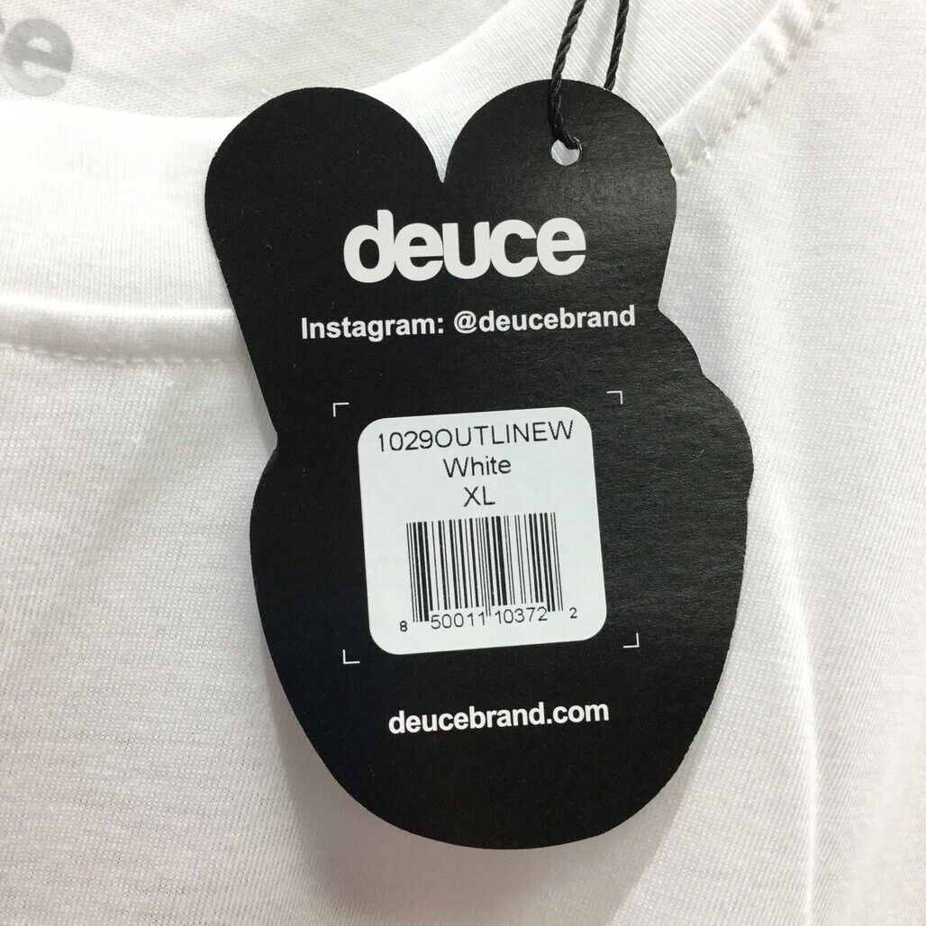 Deuce Premium Sportswear White T-Shirt Peace Sign Design Mens Size X-Large NEW - Image 5