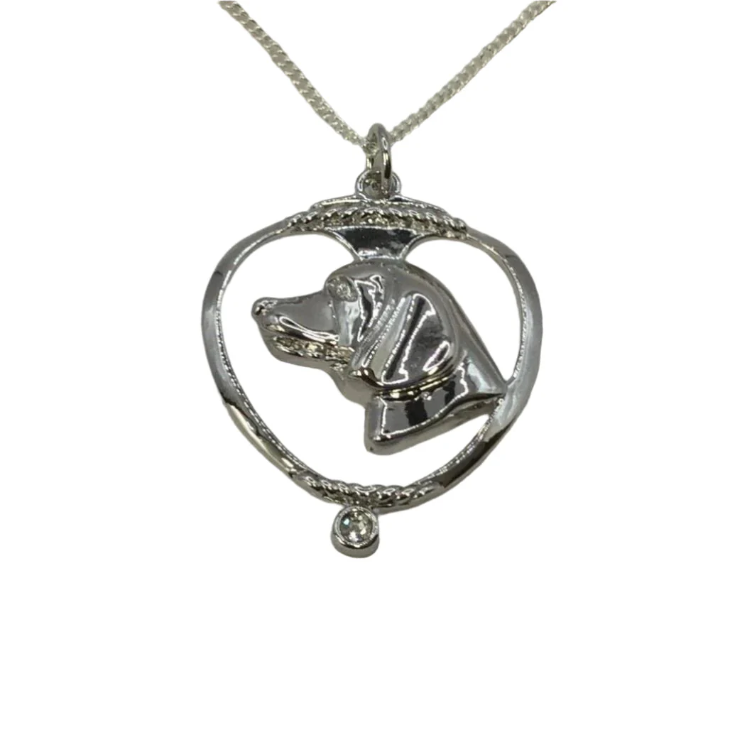 Deva Aust. Jewels Of Nature 18K Rhodium Silver Plate Beagle Cz Pendant NEW
