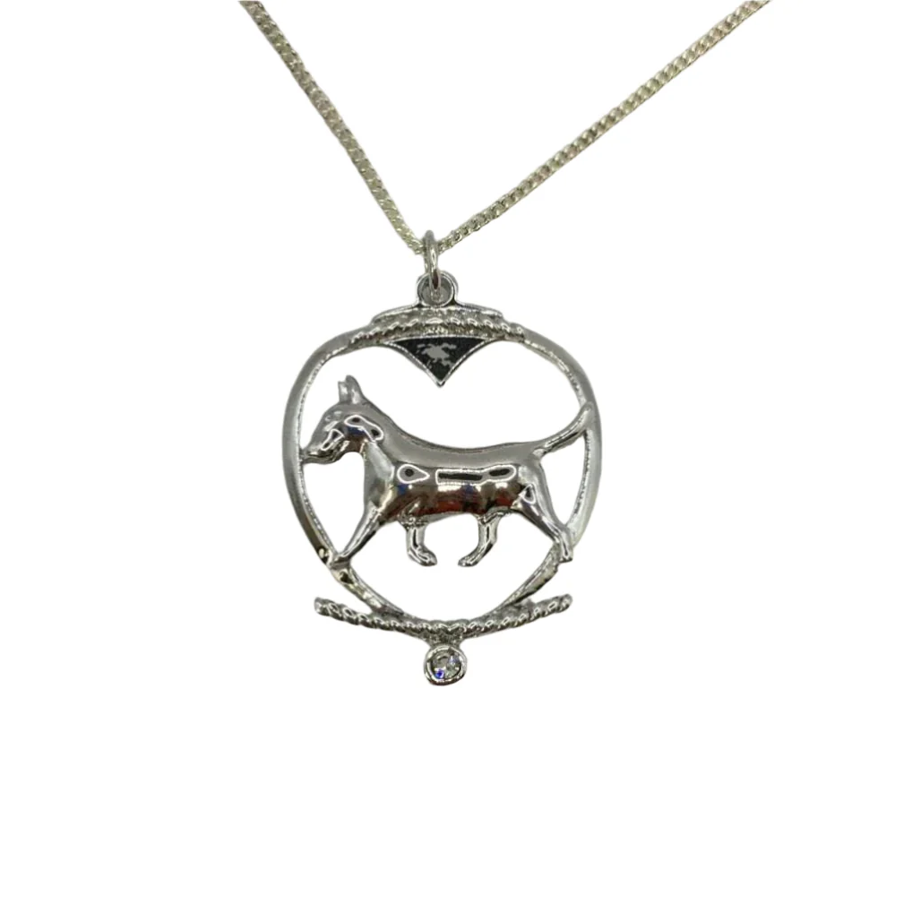 Deva Aust. Jewels Of Nature 18K Rhodium Silver Plate Bull Terrier Cz Pendant NEW - Image 5