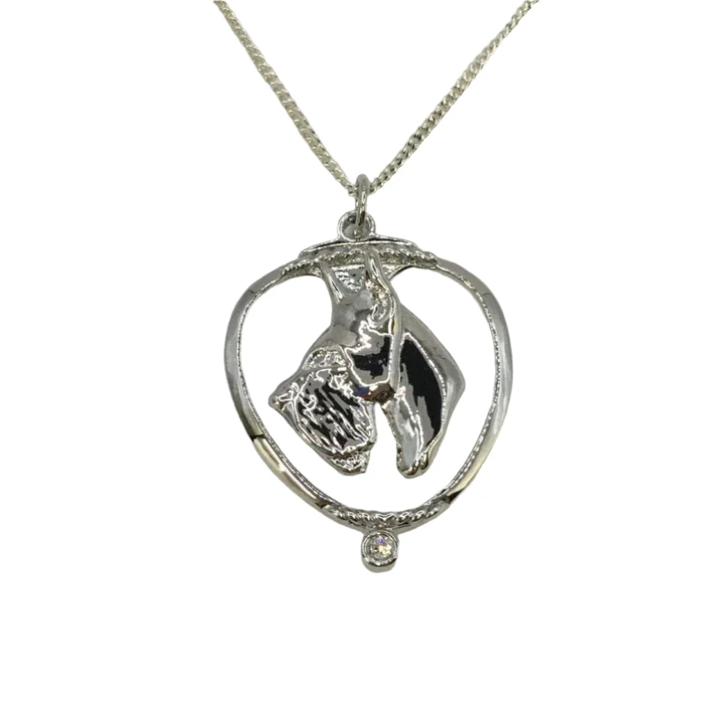 Deva Aust. Jewels Of Nature 18K Rhodium Silver Plate Schnauzer Cz Pendant NEW - Image 5