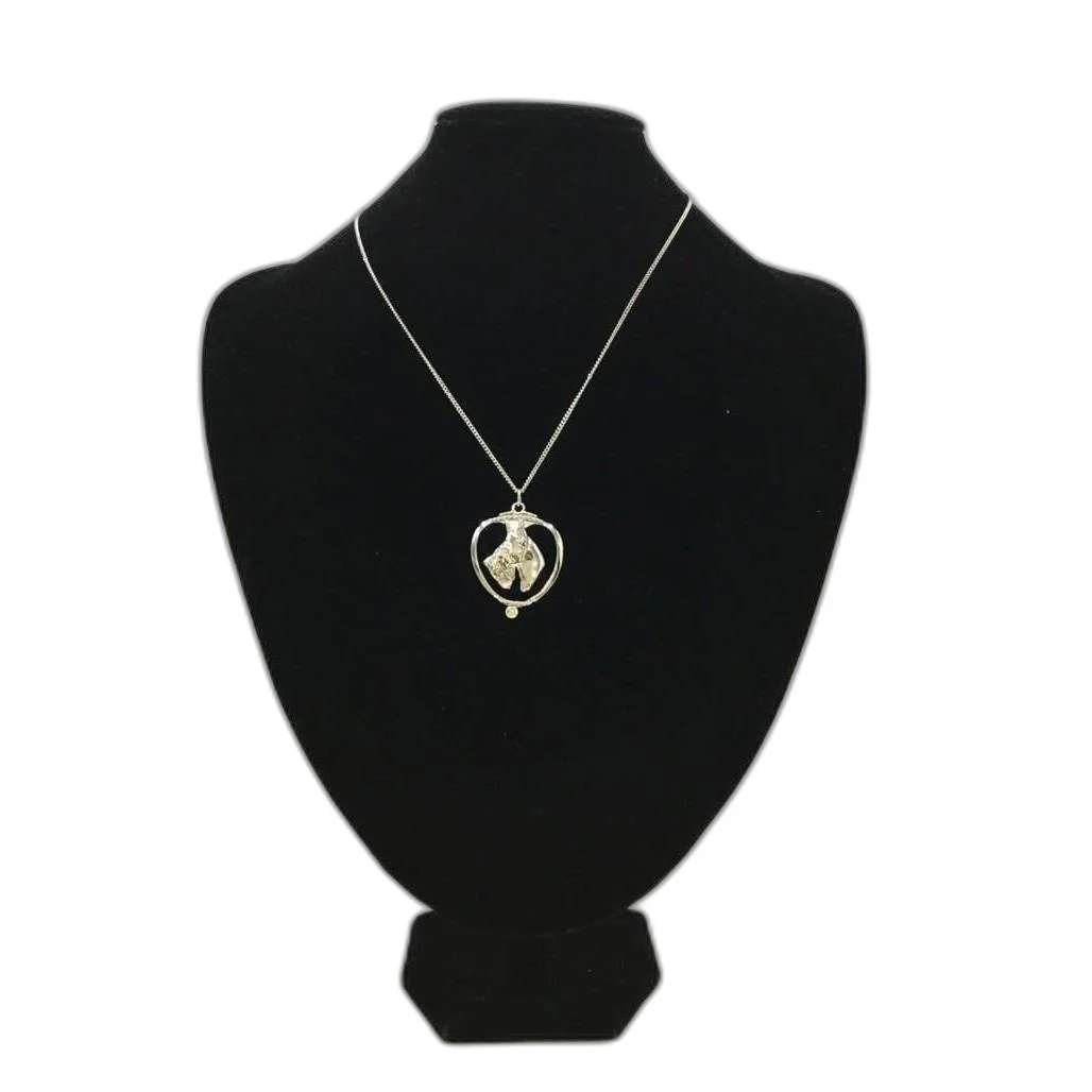 Deva Aust. Jewels Of Nature 18K Rhodium Silver Plate Schnauzer Cz Pendant NEW - Image 6