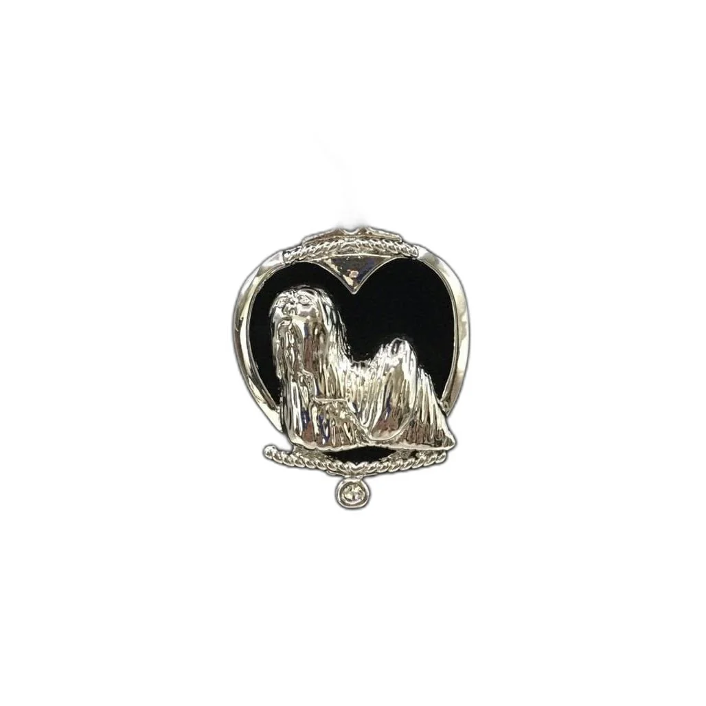 Deva Aust. Jewels Of Nature 18K Rhodium Silver Plate Shih Tzu Cz Pendant NEW - Image 9