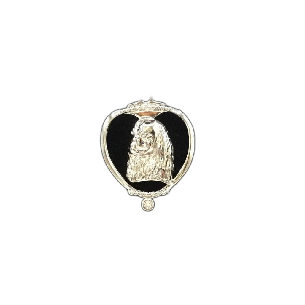 Deva Aust. Jewels Of Nature 18K Rhodium Silver Plate Spaniel Cz Pendant NEW - Image 2