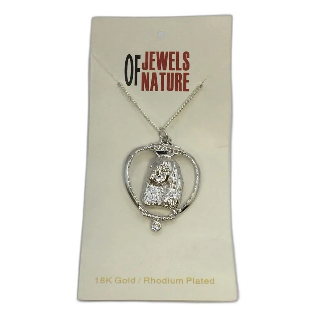 Deva Aust. Jewels Of Nature 18K Rhodium Silver Plate Spaniel Cz Pendant NEW - Image 3