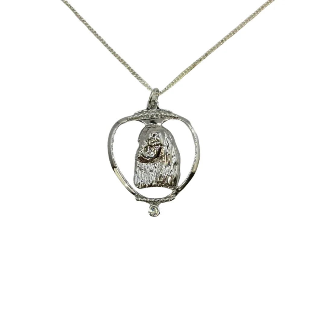 Deva Aust. Jewels Of Nature 18K Rhodium Silver Plate Spaniel Cz Pendant NEW - Image 4