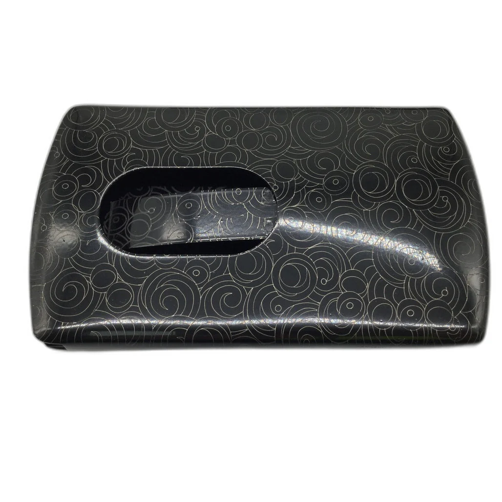 Deva Australia Cc-One Touch Metal Black & Gold Swirl Business Card Holder NEW - Image 3