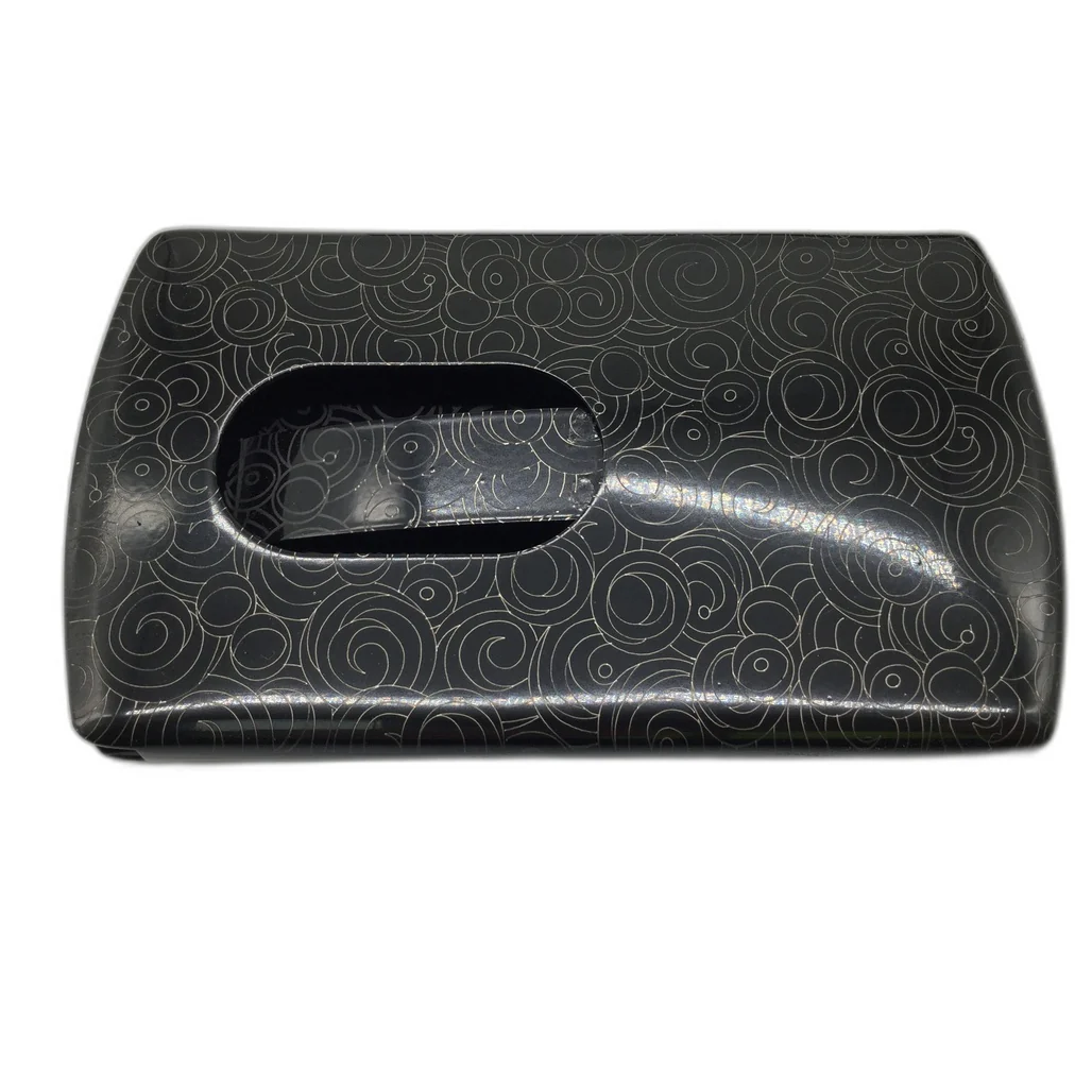Deva Australia Cc-One Touch Metal Black & Gold Swirl Business Card Holder NEW - Image 7