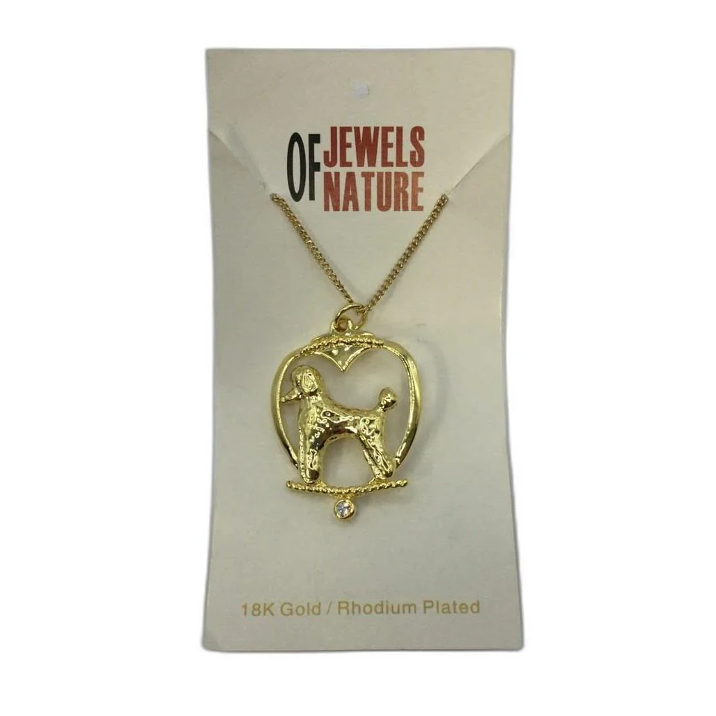 Deva Australia Jewels Of Nature 18K Gold Plated Poodle Cz Pendant NEW - Image 7