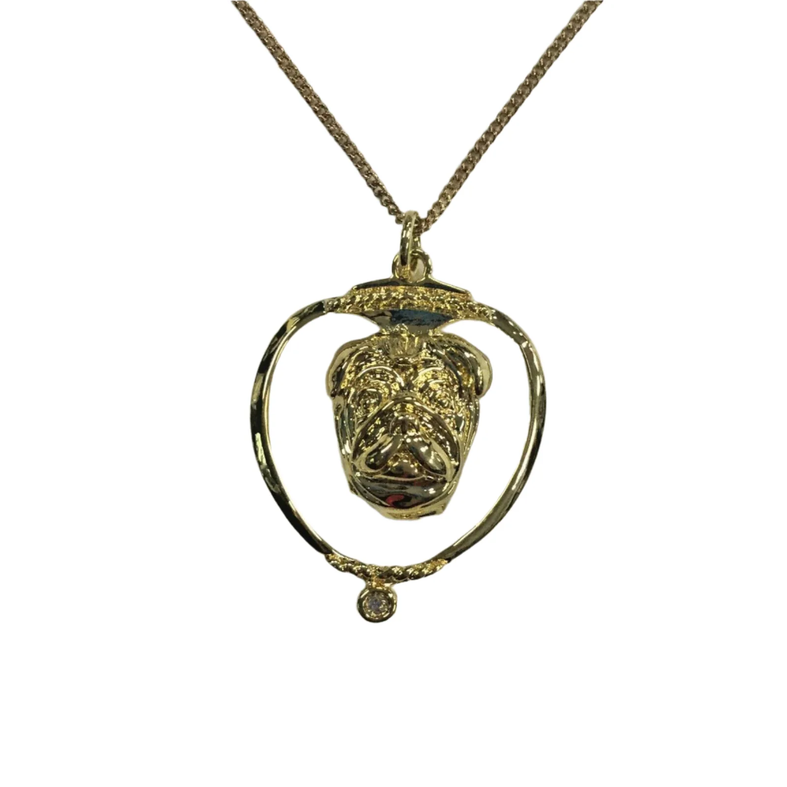 Deva Australia Jewels Of Nature 18K Gold Plated Pug Cz Pendant NEW - Image 5