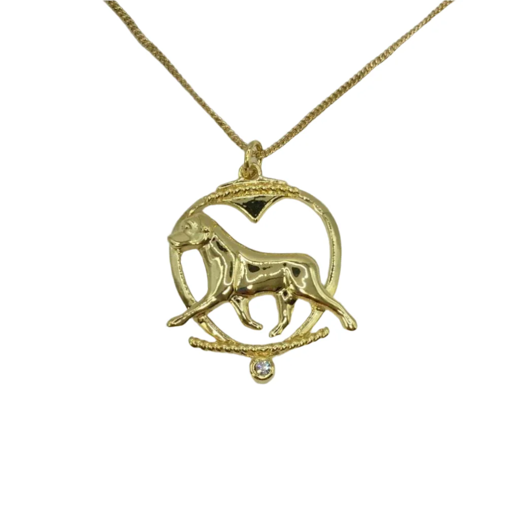 Deva Australia Jewels Of Nature 18K Gold Plated Rottweiler Cz Pendant NEW - Image 4