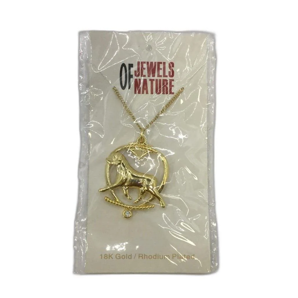 Deva Australia Jewels Of Nature 18K Gold Plated Rottweiler Cz Pendant NEW - Image 7