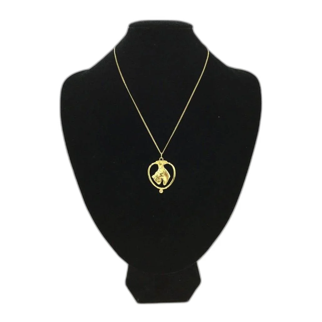 Deva Australia Jewels Of Nature 18K Gold Plated Schnauzer Cz Pendant NEW - Image 6