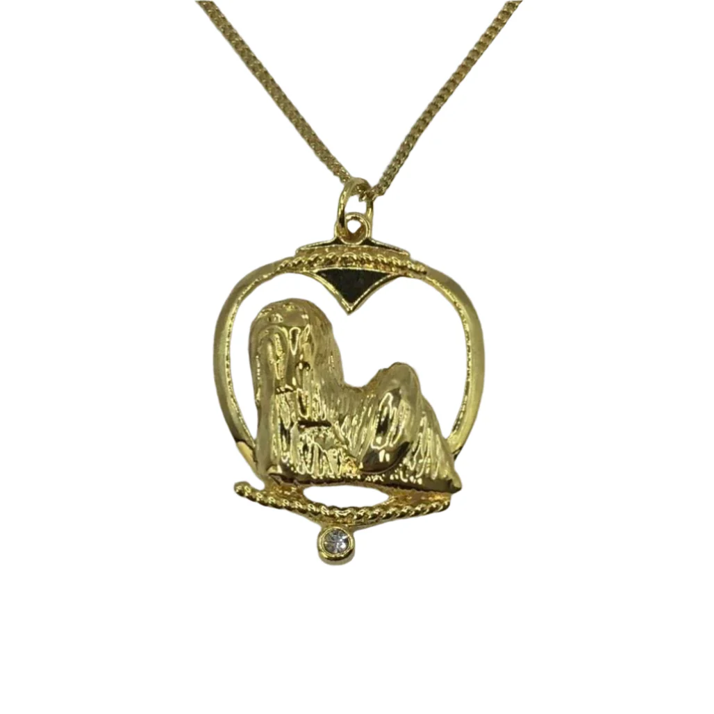 Deva Australia Jewels Of Nature 18K Gold Plated Shih Tzu Cz Pendant NEW - Image 4