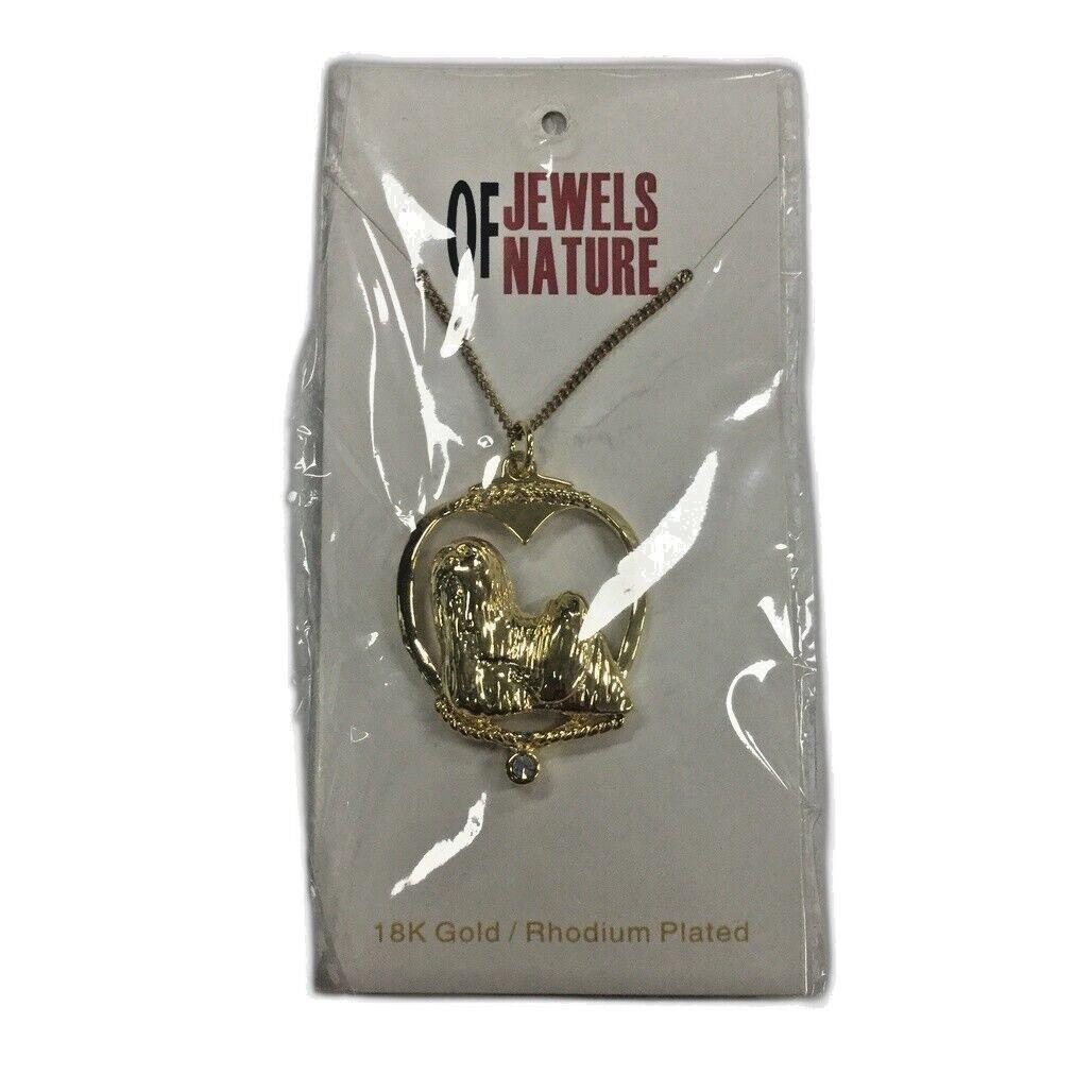 Deva Australia Jewels Of Nature 18K Gold Plated Shih Tzu Cz Pendant NEW - Image 6