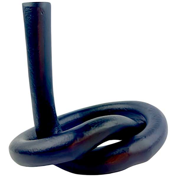 Handcrafted Black Aluminium Loop Candle Holder for Chic Home Decor Upgrade NEW - Image 5
