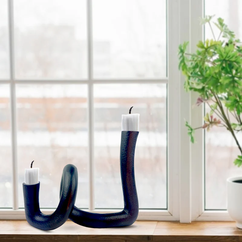 Handmade Black Aluminum Twist Candle Holder Modern Home Décor Versatile And Chic NEW - Image 6