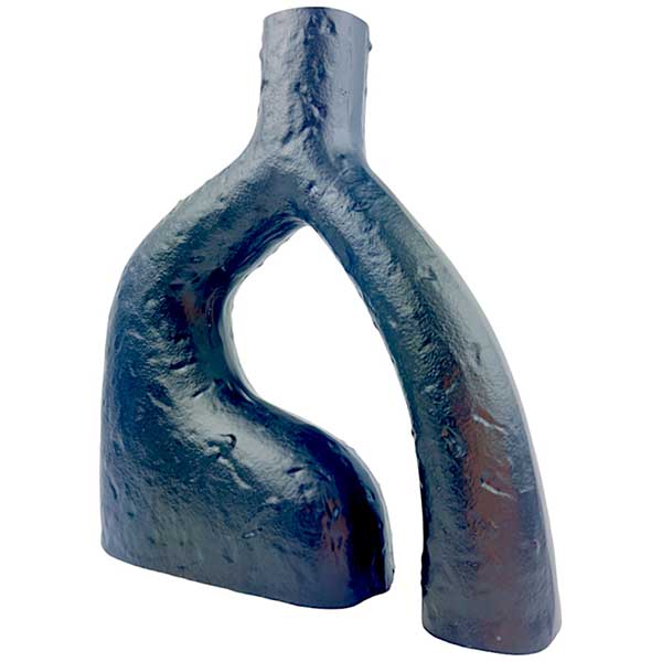 Handmade Abstract Black Aluminium Vase Unique Artistic Decor for Home and Special Occasions NEW - Image 4