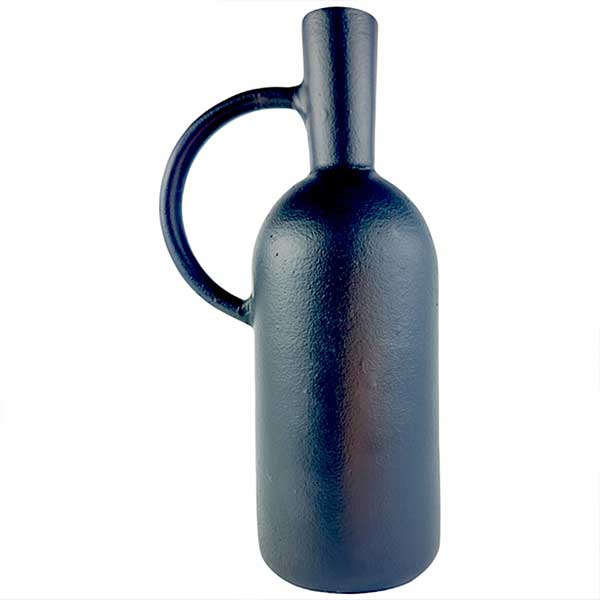 Handmade Modern Black Aluminium Jug Vase Stylish 30cm Decor for Home or Gift NEW - Image 3