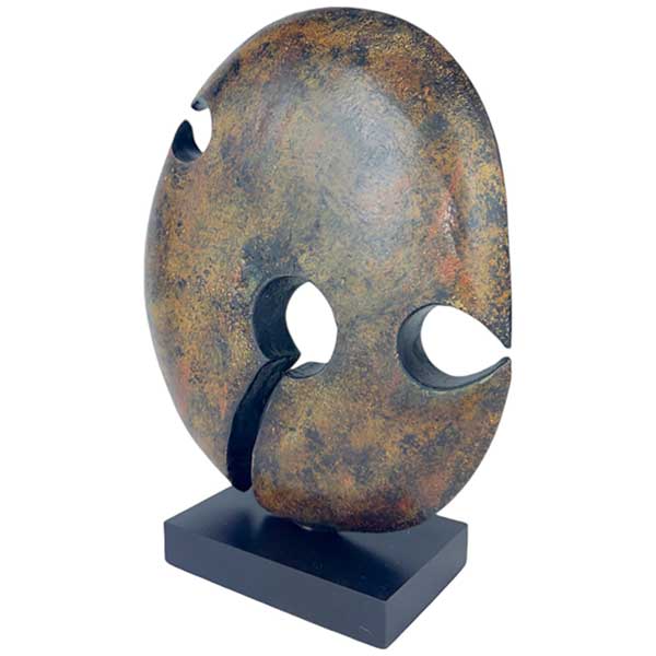 Handcrafted Elegance Rustic Abstract 3D Aluminum Iron Cast Art Sculpture NEW