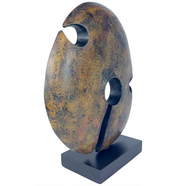 Handcrafted Elegance Rustic Abstract 3D Aluminum Iron Cast Art Sculpture NEW - Image 6