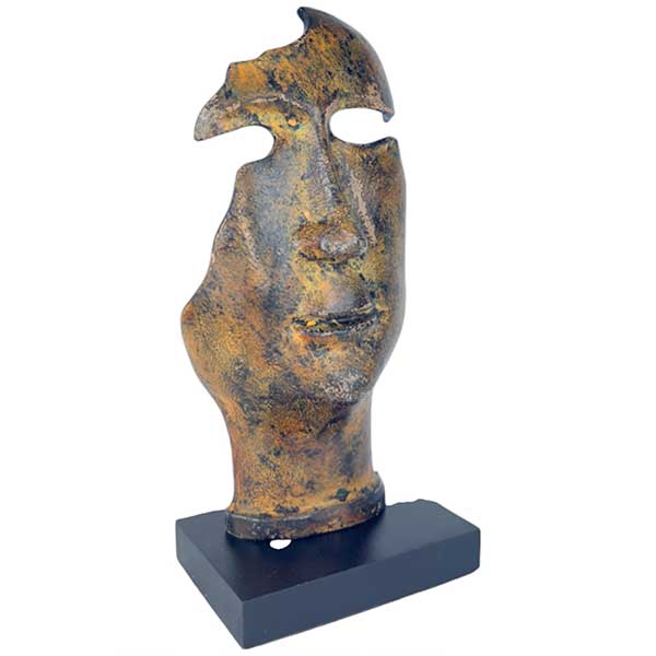 Handmade Artistic Face Sculpture Aluminium Blend for Home Office NEW - Image 5