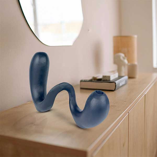 Handmade Abstract Snake Aluminum Iron Candle Holder Unique Artistic Accent for Home Decor NEW - Image 2