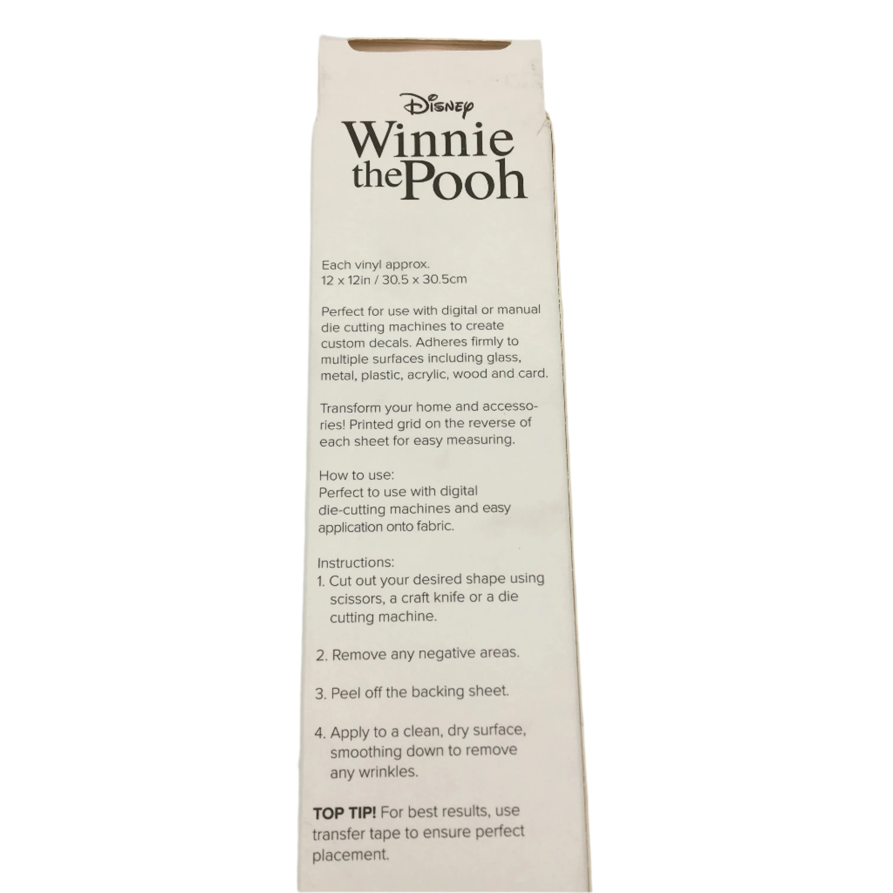 Disney 2x Twin Pack Winnie The Pooh Permanent Vinyl Wraps 30.5 x 30.5cm NEW - Image 7