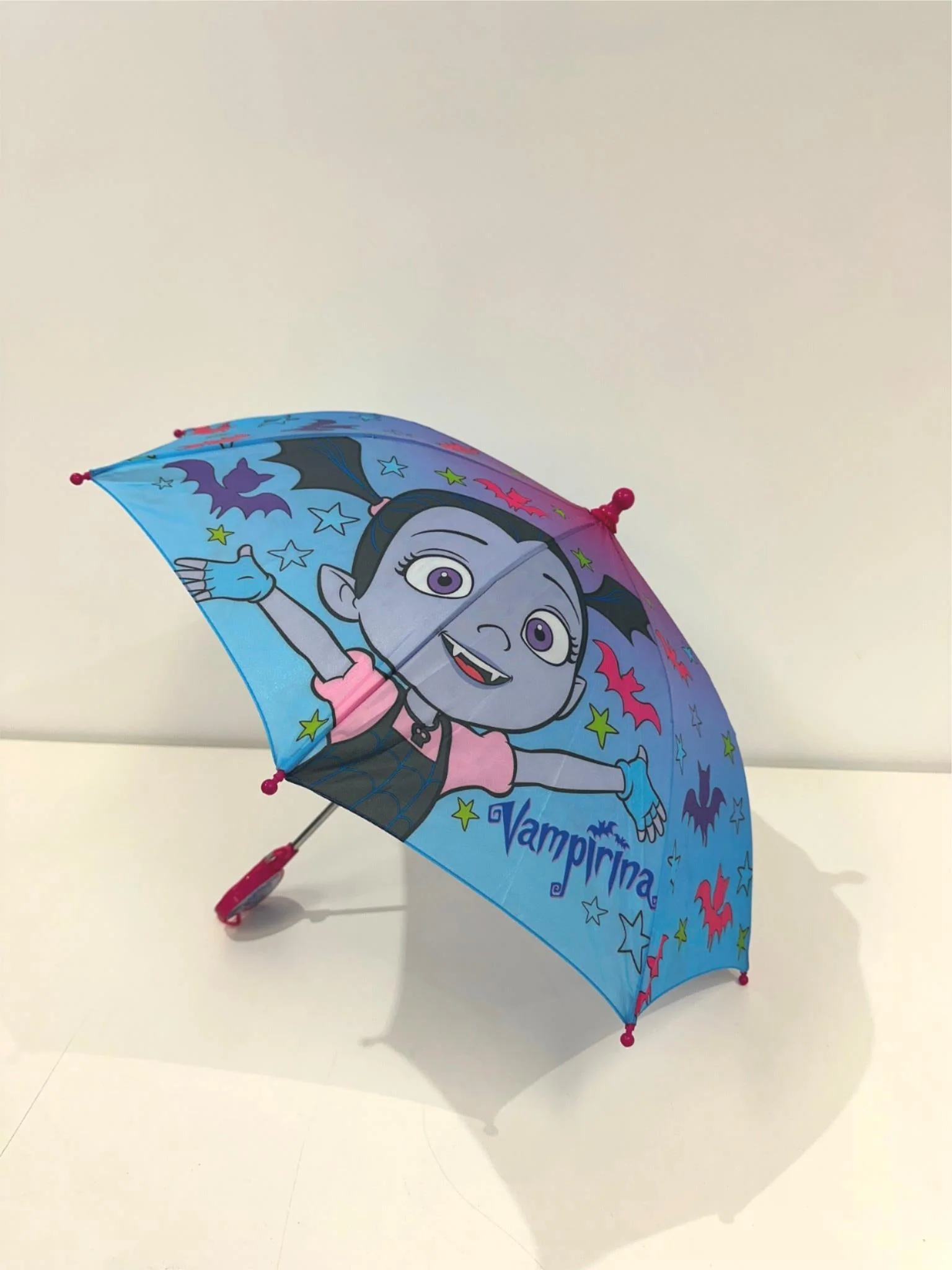 Disney Kids Vampirina Umbrella And Rain Jacket Set Purple/Pink NEW - Image 6