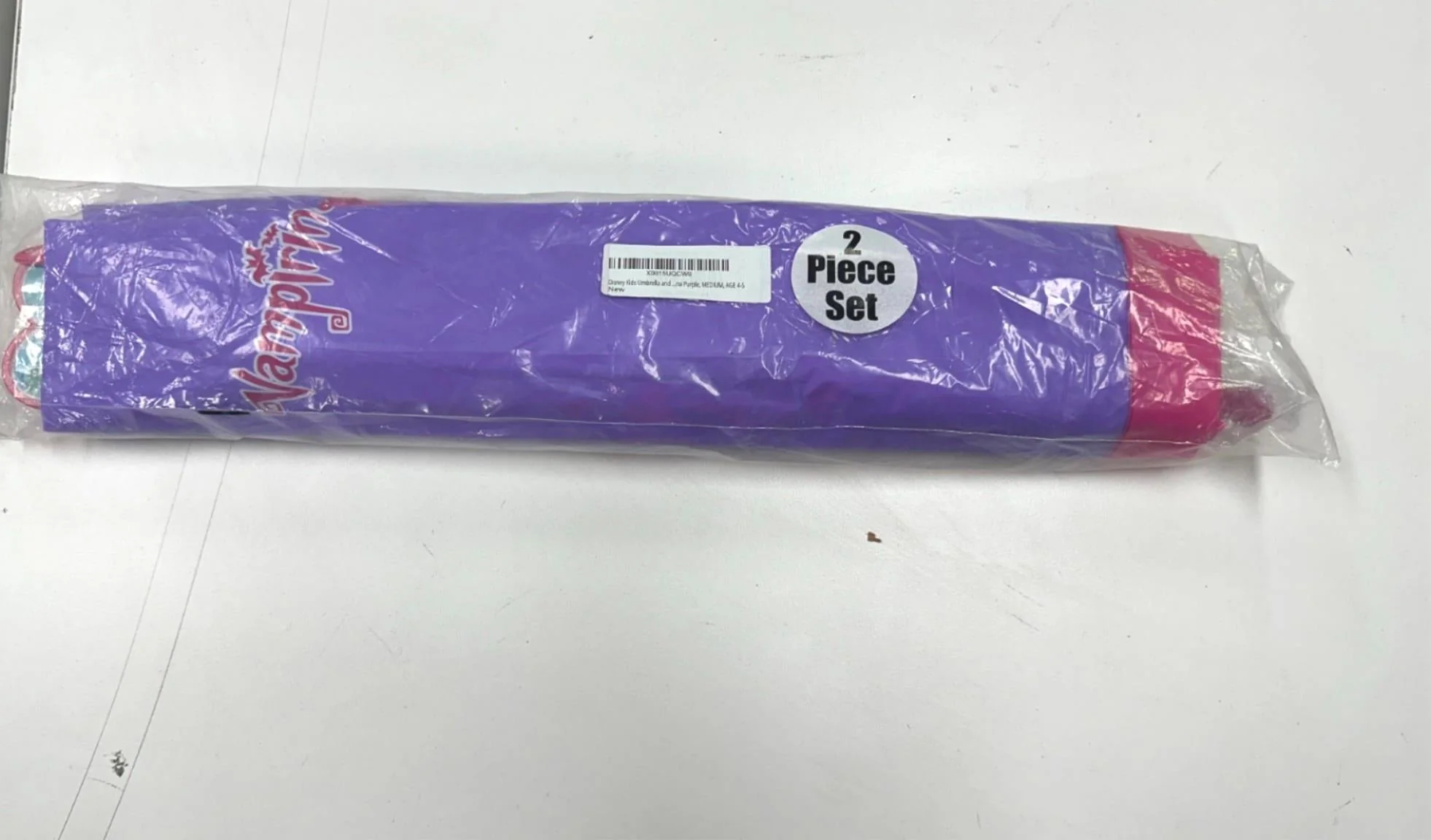 Disney Kids Vampirina Umbrella And Rain Jacket Set Purple/Pink NEW - Image 7