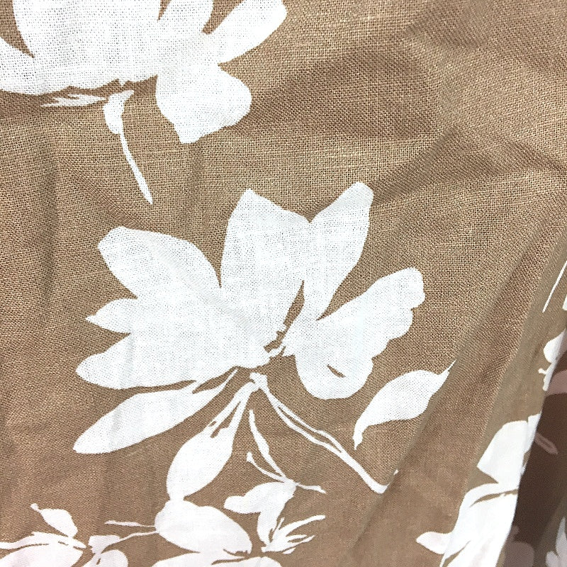 Dotti Ladies Floral Brown Short Sleeve Button up Summer Dress Size 12 NEW - Image 3