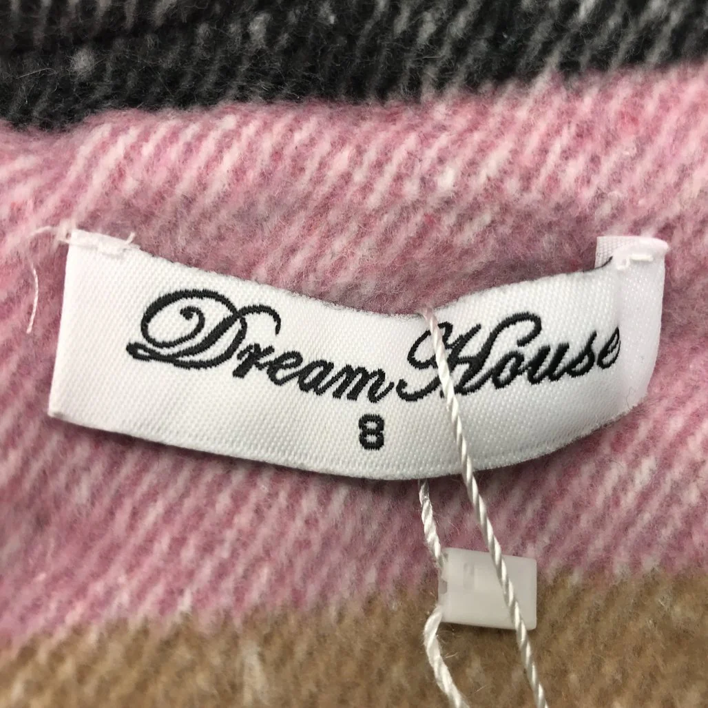 Dream House Womens Pink & Tan Ckeck Valerie Bomber Jacket Size 8 NEW - Image 3