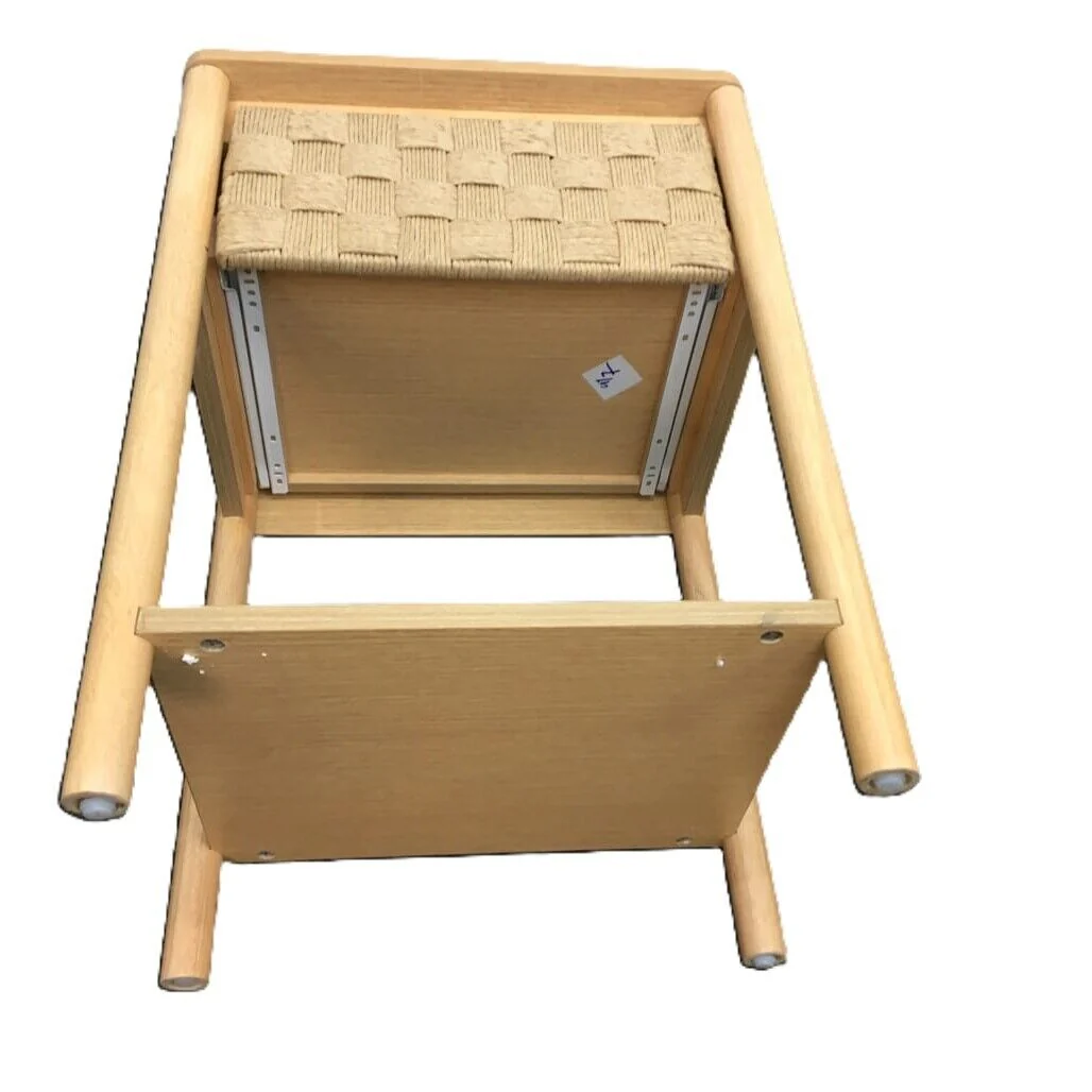 Ex-Display Two-Tiered Square Light Wood Look Side Table with Drawer NEW - Image 8