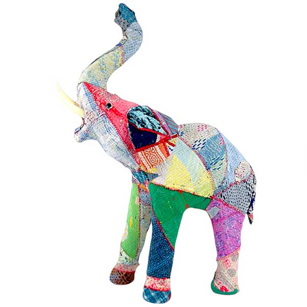 Jazz Decor Handmade Vibrant Archie Elephant Sculpture NEW