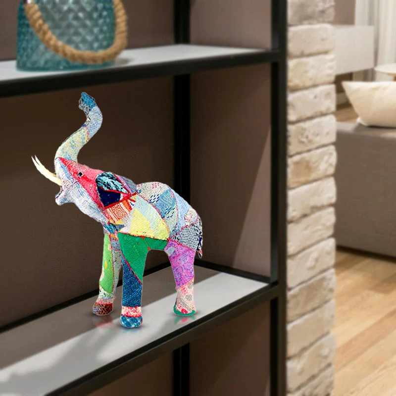 Jazz Decor Handmade Vibrant Archie Elephant Sculpture NEW - Image 3