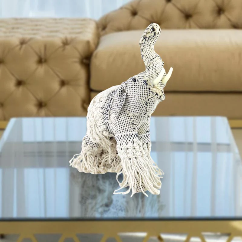 Artisan Crafted Moroccan Elephant Accent Handmade Home Decor for Living Room Bedroom or Kitchen NEW - Image 4