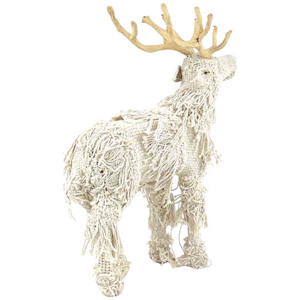 Handmade Comet Frilled Reindeer Decor Elegant Wire Paper Pulp Fabric Artistic Piece NEW - Image 4