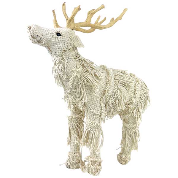 Handmade Comet Frilled Reindeer Decor Elegant Wire Paper Pulp Fabric Artistic Piece NEW - Image 5