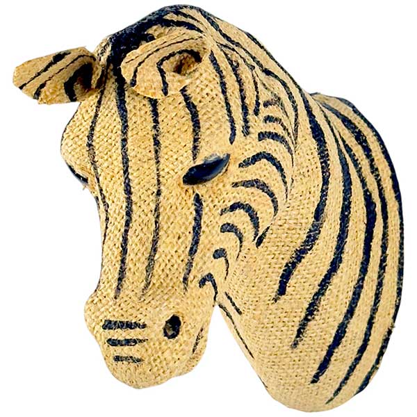 Handcrafted Zebra Head Jute Wall Art ModernExotic Statement Piece for Home Decor NEW