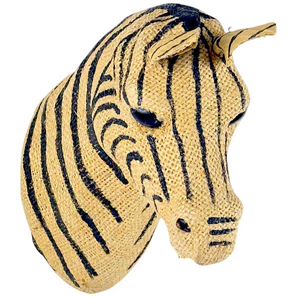 Handcrafted Zebra Head Jute Wall Art ModernExotic Statement Piece for Home Decor NEW - Image 2