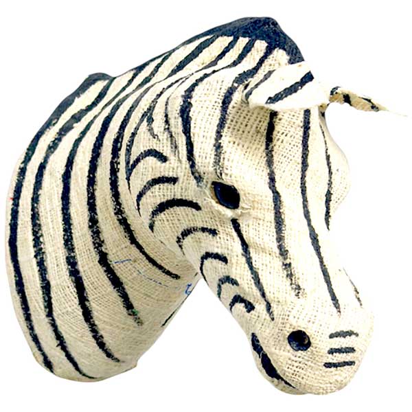 Handcrafted Zebra Head Wall Art Animal Themed Inspirational Wildlife Cotton Decor NEW - Image 4